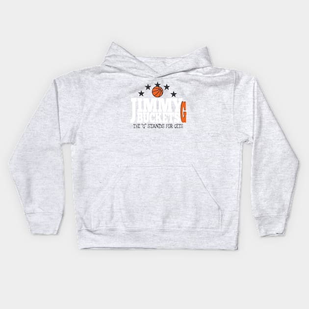 JIMMY G BUCKETS Kids Hoodie by HIDENbehindAroc